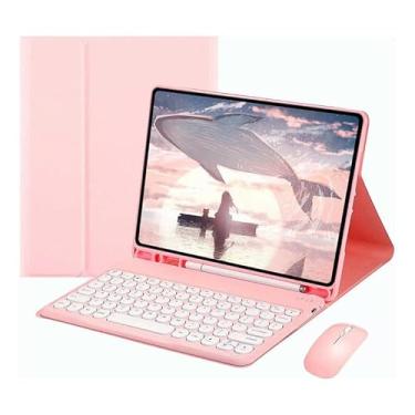 Imagem de Kit Capa para Samsung Tablet A7 10.4: Capa para Tablet + Teclado com teclas redondas + Mouse