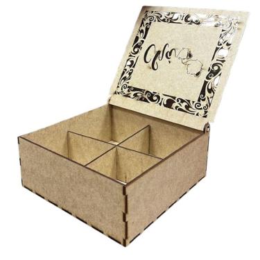 Imagem de Caixa basculante CHÁ MDF Cru