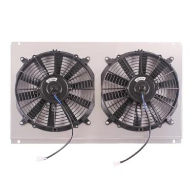 Imagem de LUXERAD Ventilador elétrico de cobertura de radiador de alumínio para Chevy Blazer S10 C1500 GMC Jimmy Sonoma 1996-2005