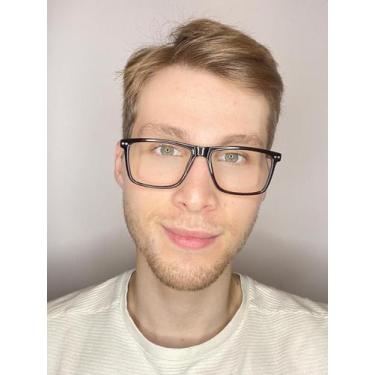 Imagem de Armação De Óculos Para Grau Masculino Quadrado Benim Preto - Palas Eye