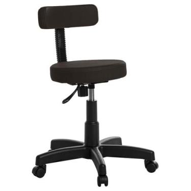 Imagem de Cadeira Mocho Estética Clinica Tatuador RCE Cor Marrom Café - Goldflex