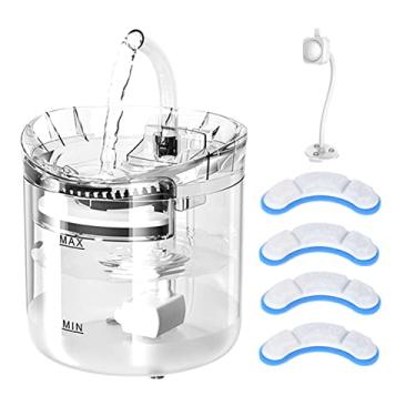 Imagem de Fontaine d água para gato Dispenser de cachorro automática bebida animais estimação 2L com 2 modos fluxo Super silencioso gatos cachorros vários