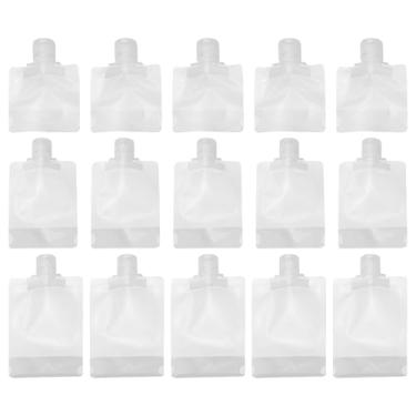Imagem de Yitexin 15 unidades de saco de embalagem de loção de viagem recarregável, bolsas de viagem vazias transparentes para artigos de higiene pessoal, dispensador portátil à prova de vazamento, creme de