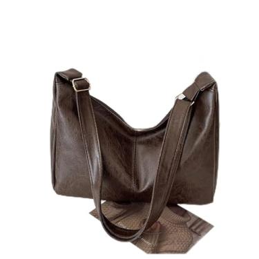 Imagem de Bolsas Hobo para mulheres, bolsa de ombro dobrável, bolsa transversal, bolsa transversal. Melhor para trabalho, viagens ou passeios de fim de semana, Marrom 1, Bolsa de ombro