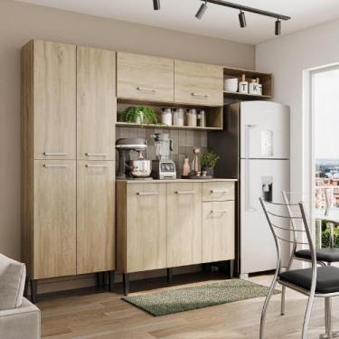 Imagem de Cozinha Compacta Arizona Glam Carvalho Carraro - MÓVEIS CARRARO