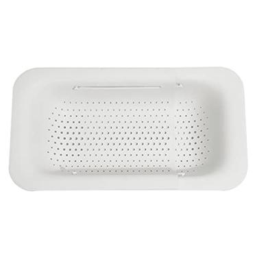 Imagem de Prateleira de Secagem Pratos Expansível Sobre a pia Multipropósito Ajustável Suporte para Utensílios Mesa Frutas Rack Drenagem