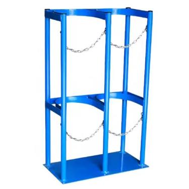 Imagem de Suporte de tanque de oxigênio resistente de luxo com corrente ajustável - Armazenamento e transporte seguro de cilindro de gás para hospital, laboratório, fábrica - azul, 60 x 30 x 100 cm (23,6 x 11,8