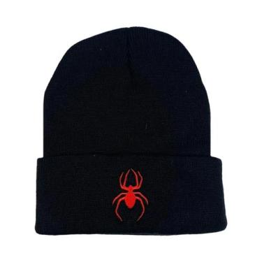 Imagem de Gorro Unissex De Tricô Com Bordado De Aranha, Quente Para O Inverno, E