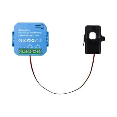 Imagem de Medidor De Energia WiFi Tuya Smart Life 80A Com Buzzer, Monitor De Ene