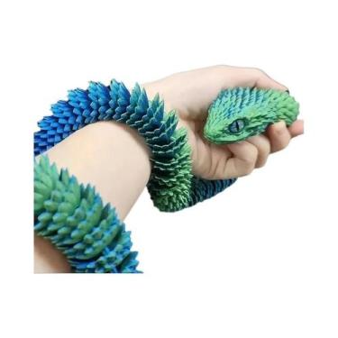 Imagem de Brinquedo De Cobra Articulada Impressa Em 3D De 30cm, Modelo De Simula