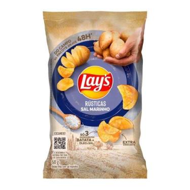 Imagem de Batata Frita Lisa Rústica Sal Marinho Lays 68g