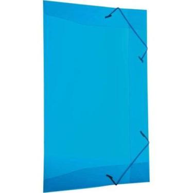 Imagem de Pasta Aba Elástica Plástica Oficio Azul Delloline 10unid - Dello