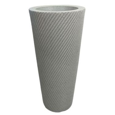 Imagem de Vaso Decorativo Pilão Vite De Polietileno Cores - - Intcomerce, Cinza