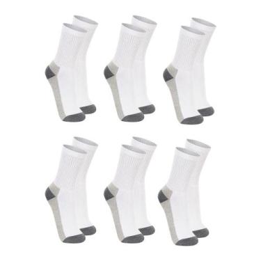 Imagem de Kit 6 Meias Cano Longo Atoalhada Algodão Penteado 3250 - Lupo Sport, B