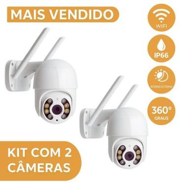 Imagem de Kit 2 Câmeras Externas 360º IP66 à Prova DÁgua com Visão Noturna - Câm