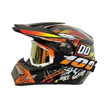 Imagem de Capacete De Motocross Adulto Profissional Para ATV, Downhill, Mountain
