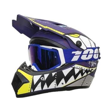 Imagem de Capacete De Motocross Adulto Profissional Para ATV, Downhill, Mountain