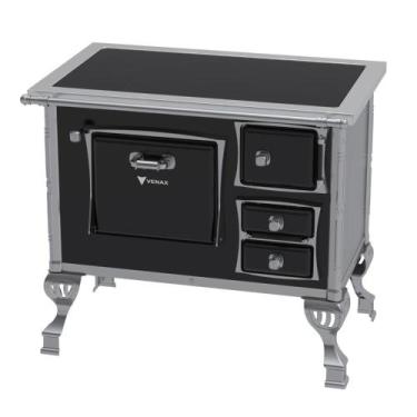 Imagem de Fogao a Lenha Venax GII n 1 Premium Preto, SAIDA ESQUERDA