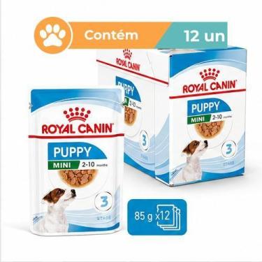 Imagem de Kit 12 Sachês Royal Canin Mini Puppy Filhotes 85g
