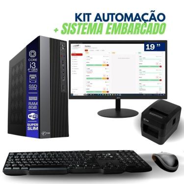 Imagem de Computador PDV com Impressora e Monitor TOB Core I3 4aG 8GB SSD 240GB Sistema TOB Food Embarcado Bivolt