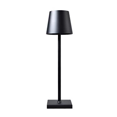 Imagem de MEISI Lâmpada de mesa LED sem fio recarregável, luminária de mesa portátil USB de metal com interruptor de toque, lâmpada de cabeceira de 3,5 W para quarto, leitura, trabalho, estudo, bar, restaurante