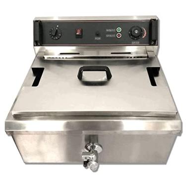 Imagem de Fritadeiras elétricas de 3400 W, máquina de fritar cozinha de bancada com controle de temperatura, aço inoxidável 20L profissional para cozinha doméstica e restaurante