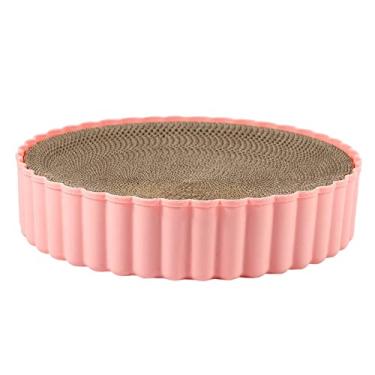 Imagem de Bothyi Arranhador de Gato de Papelão Arranhador de Gato Lounge Cama Almofada de Papelão para Gato Almofada para Arranhar Gato para Gatinho, Rosa