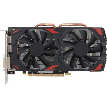 Placa gráfica para jogos RX 580, Dual Fan 256bit 8GB GDDR5, resolução 4K de  saída de 60Hz, 16 placas gráficas para jogos PCI Express 3.0 para Home