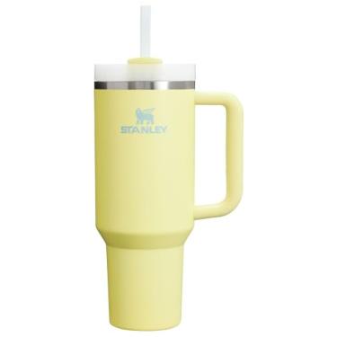 Imagem de STANLEY Copo Quencher H2.0 com alça e canudo 1,134 g | Tampa Flowstate de 3 posições | Suporte de copo compatível para viagens | Copo de aço inoxidável isolado | Sem BPA | Pomelo
