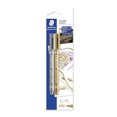 Imagem de STAEDTLER Marcador, Metálico, 2 Unidades Blister, 8323-S BK202, Multicolorido