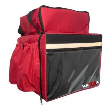 Imagem de Capa Bag Mochila Delivery Motoboy Nylon S/ Isopor - Mazza, Vermelho/Pr