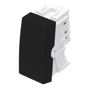 Imagem de Módulo Interruptor Simples Preto 16A/250V - Fame