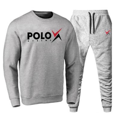 Imagem de Conjunto Moletom Masculino Flanelado Casual Conforto - Polo Blu, G, Ci