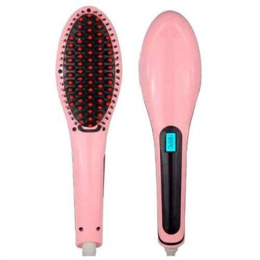 Imagem de Escova Alisa Cabelo Fast Hair Straghtener Rosa - BC BORA COLEGA SHOP
