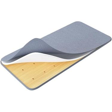 Imagem de Placa de cama de madeira, placa protetora de cintura colchão placa de proteção de coluna sofá macio placa de cama endurecida com capa de pano removível + almofada macia, uma cor, 50 x 100 cm