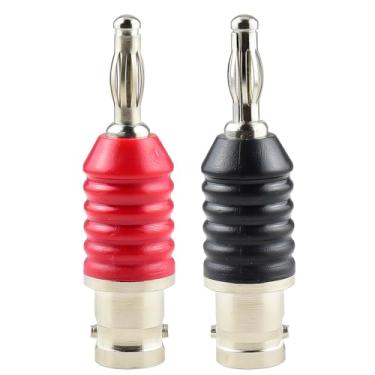 Imagem de Adaptador BNC fêmea para plugue banana de 4 mm Q9 Osciloscópio Terminal Plugues Isolados BNC Soquete Conector Reto Pacote de 2..