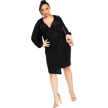 Imagem de City Chic Luzes de festa femininas plus size, Preto, 25 Plus Size