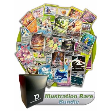 Imagem de Illustration Rare Pokémon Compatible TCG Random Assortment Bundle || Guaranteed Illustration Rare Card + 10 Random Reverse Holos + Dan123yal Deck Box