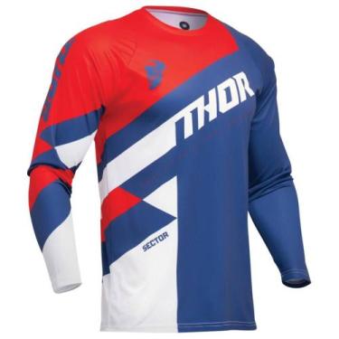 Imagem de Camisa Thor Sector Checker, P, Azul, Vermelho