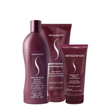 Imagem de Senscience True Hue Violet Shampoo Máscara e Leave-in (3 produtos)