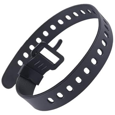 Imagem de GORGECRAFT 2 peças correia de tensão de borracha alça utilitária preta multifuncional de liberação rápida cinto de embalagem de bagagem prendedor de carga correia de tensão organizador laço fivela de