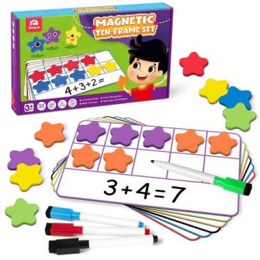 Imagem de Conjunto magnético de dez quadros Math Manipulative Coogam para crianç