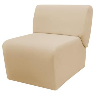 Imagem de Poltrona Decorativa Para Sala Recepção Manicure Consultório Zoe Suede (Nude)