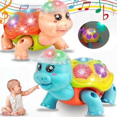 Imagem de Brinquedo elétrico de tartaruga fugitiva com luzes e ação - Ofertas in