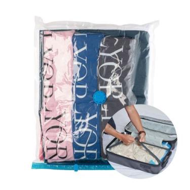 Imagem de Saco a Vácuo Organizador de Roupas Viagem Mala 60x50cm Lyor