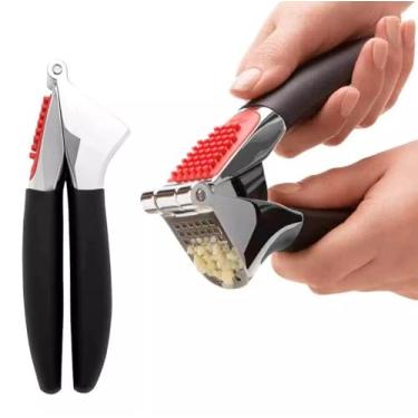 Imagem de Espremedor De Alho Amassador Aço Com Desobstruidor Premium