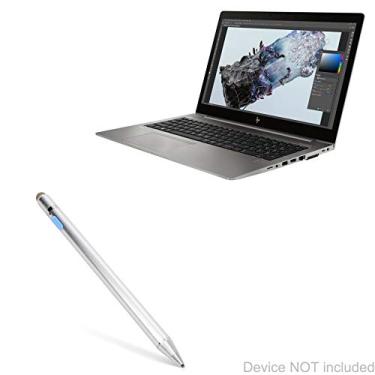 Imagem de Caneta Stylus HP ZBook 15u G6 (15,6 polegadas), BoxWave [AccuPoint Active Stylus] Stylus eletrônica com ponta ultrafina para HP ZBook 15u G6 (15,6 polegadas) - Prata metálica
