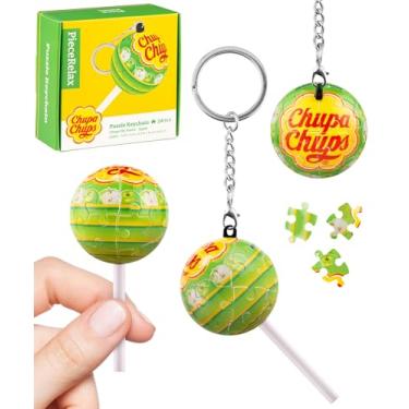 Imagem de PieceRelax Chaveiro quebra-cabeça 3D 24 peças de plástico para adultos - Chups My Flavor - Maçã verde [A3894]
