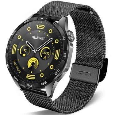 Imagem de DEALELE Pulseiras compatíveis com Samsung Gear S3 Frontier/Classic/Galaxy Watch 46 mm/Galaxy Watch 3 de 45 mm, pulseira de malha de metal de aço inoxidável de 22 mm para Huawei Watch 3/GT2 de 46 mm