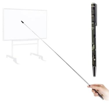 Imagem de Ponteiro telescópico para professores, ponteiro de ensino para sala de aula, ponteiro retrátil de metal com comprimento estendido de 63 cm, ponteiro de quadro branco para apresentador portátil